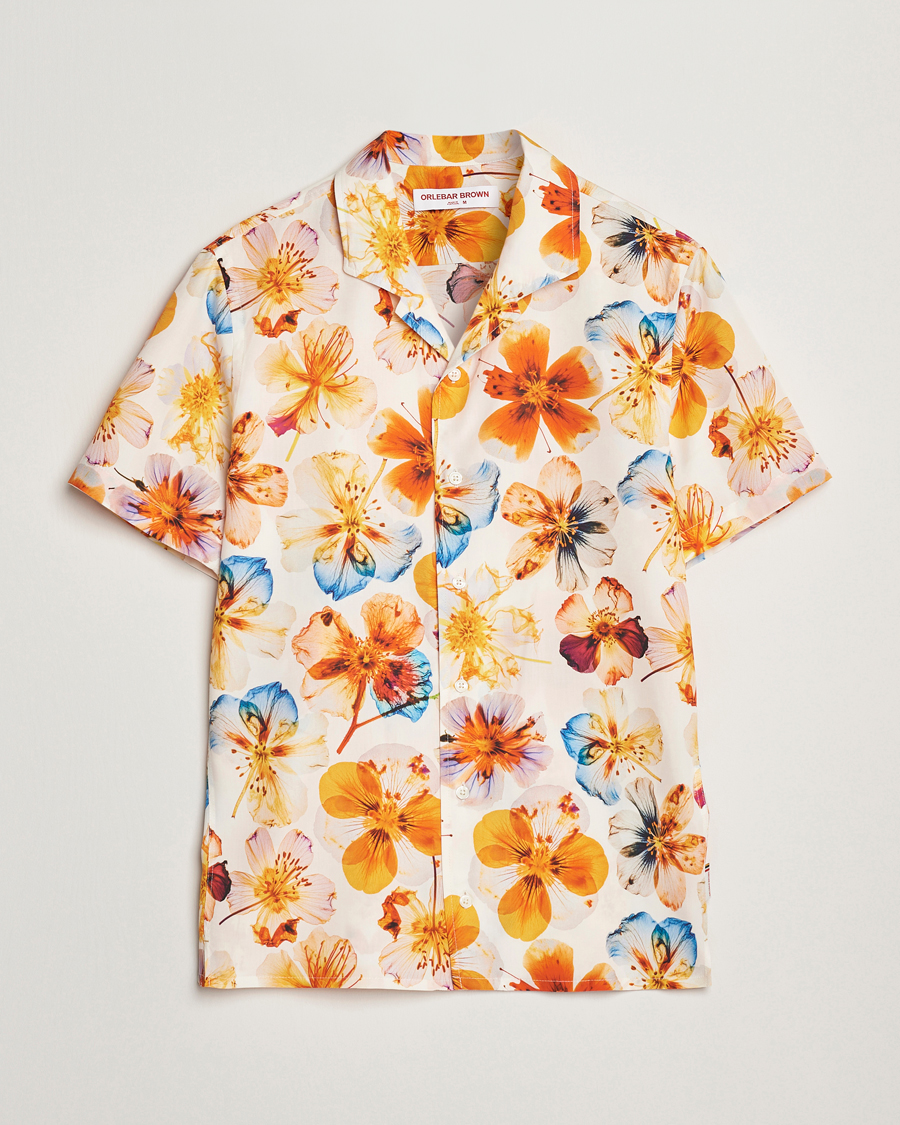 Uomini | Camicie | Orlebar Brown | Hibbert Oshibana Printed Shirt White Sand