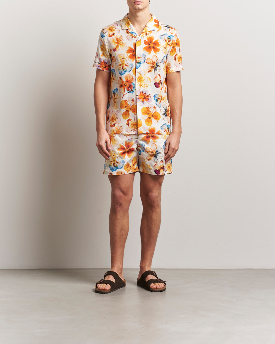 Uomini | Camicie | Orlebar Brown | Hibbert Oshibana Printed Shirt White Sand