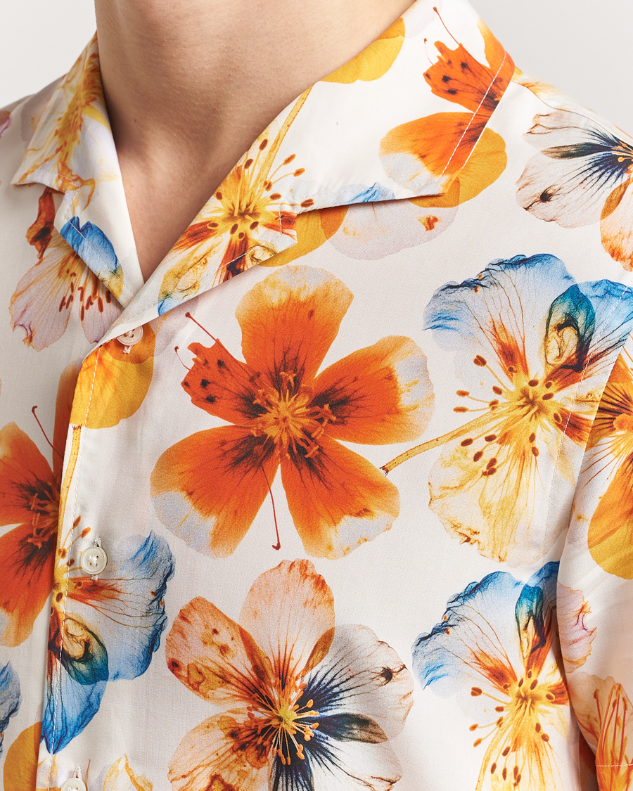 Uomini | Camicie | Orlebar Brown | Hibbert Oshibana Printed Shirt White Sand