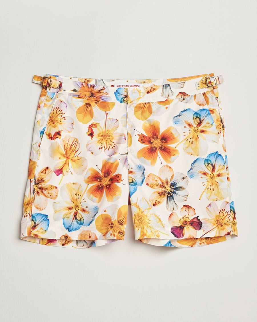 Uomini | Costumi da bagno | Orlebar Brown | Bulldog Oshibana Printed Swimshorts White Sand