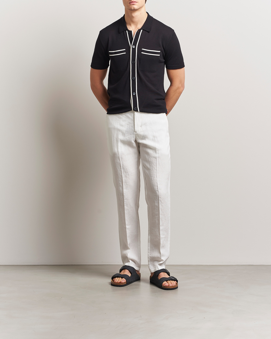 Uomini | Pantaloni | Orlebar Brown | Griffon Italian Linen Trousers White Sand