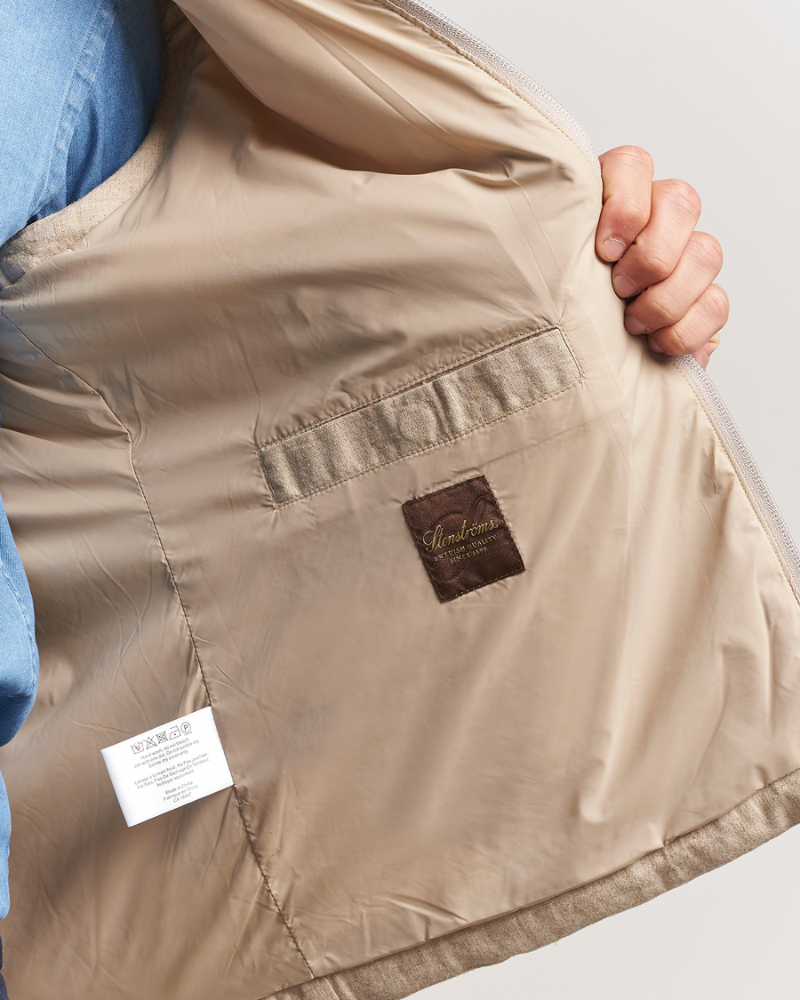 Uomini | Giacche | Stenströms | Linen/Alcantar Vest Beige