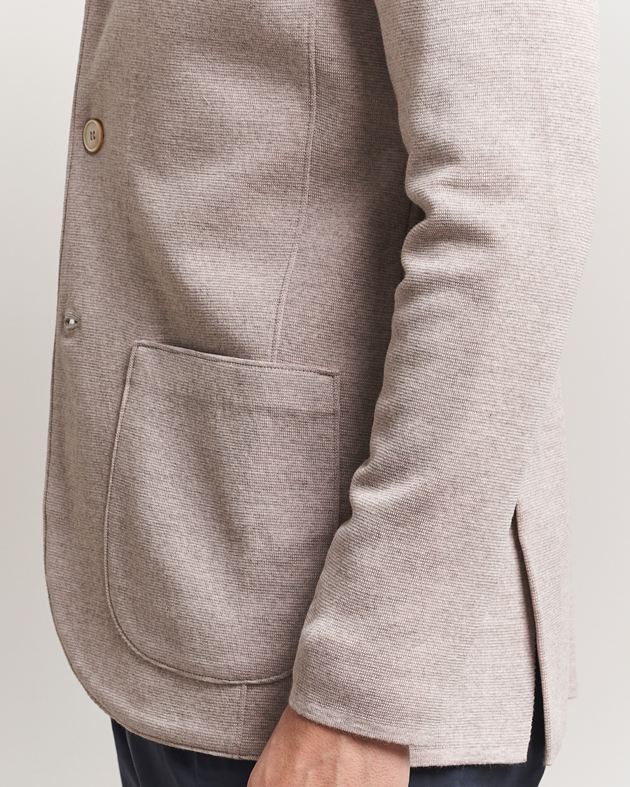 Uomini | Blazers | Stenströms | Milano Knitted Blazer Beige