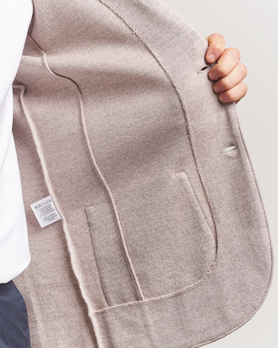 Uomini | Blazers | Stenströms | Milano Knitted Blazer Beige