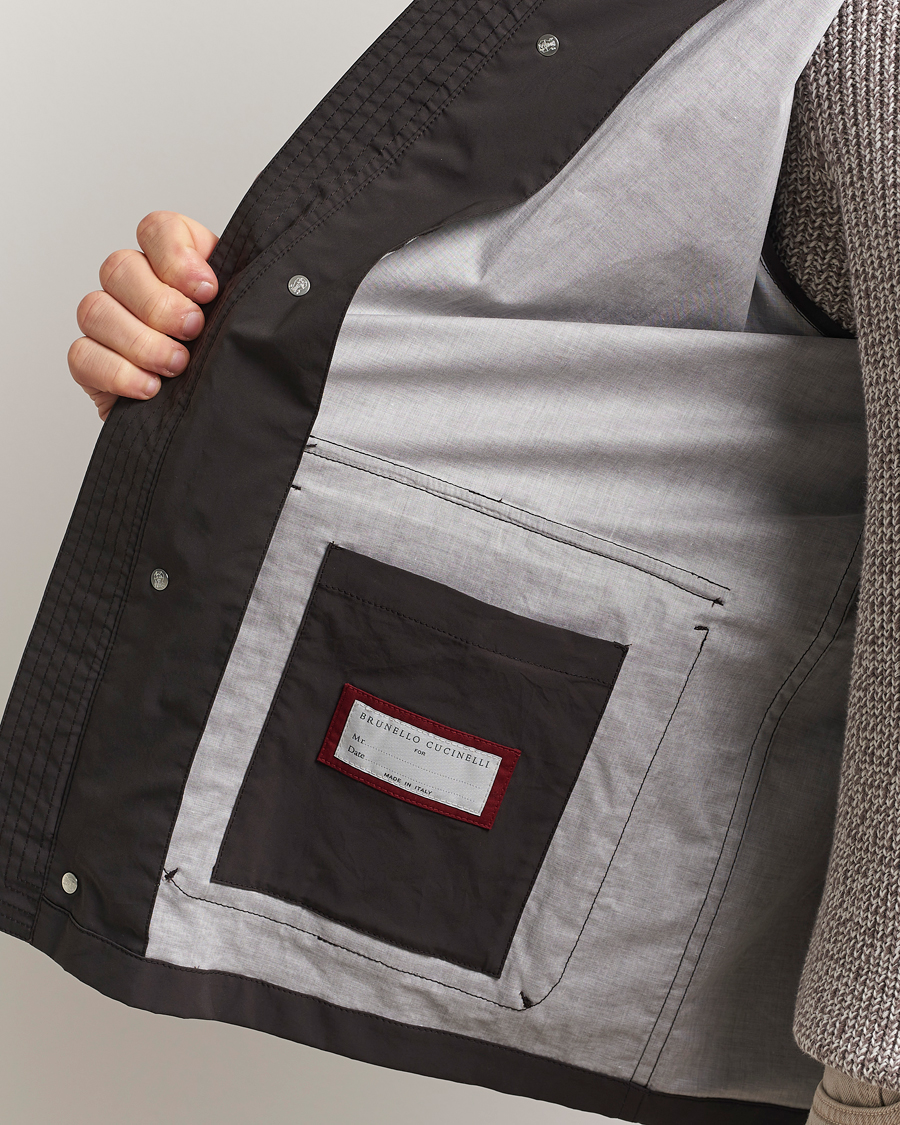 Uomini | Giacche | Brunello Cucinelli | Peach Cotton Field Jacket Dark Brown