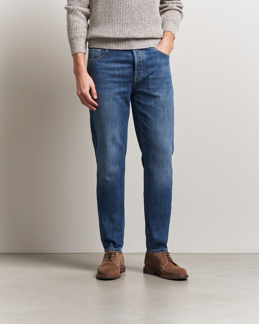 Uomini | Pantaloni | Brunello Cucinelli | Traditional Fit Jeans Medium Wash