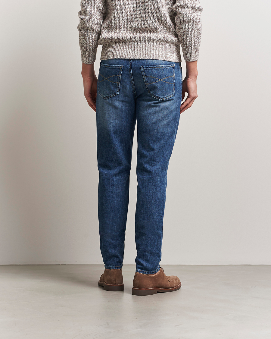 Uomini | Pantaloni | Brunello Cucinelli | Traditional Fit Jeans Medium Wash