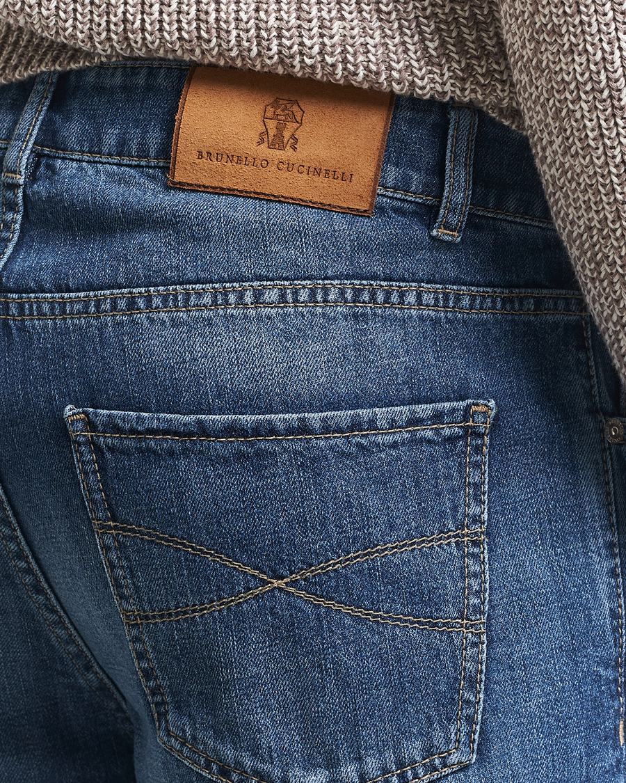 Uomini | Pantaloni | Brunello Cucinelli | Traditional Fit Jeans Medium Wash
