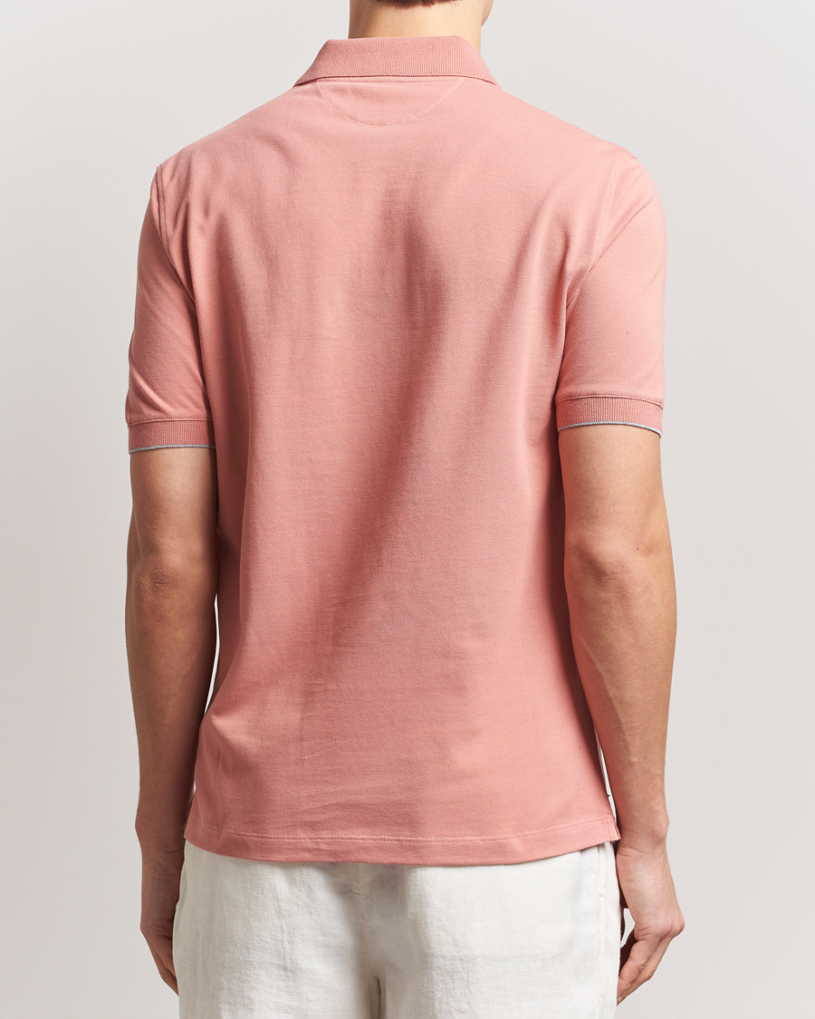 Uomini | Polo | Brunello Cucinelli | Short Sleeve Logo Polo Dusty Red