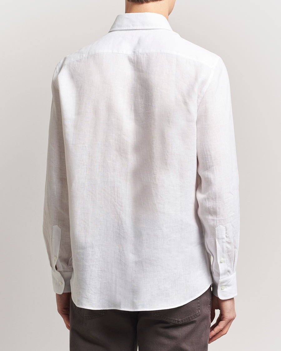 Uomini | Camicie | Brunello Cucinelli | Easy Fit Linen Shirt White