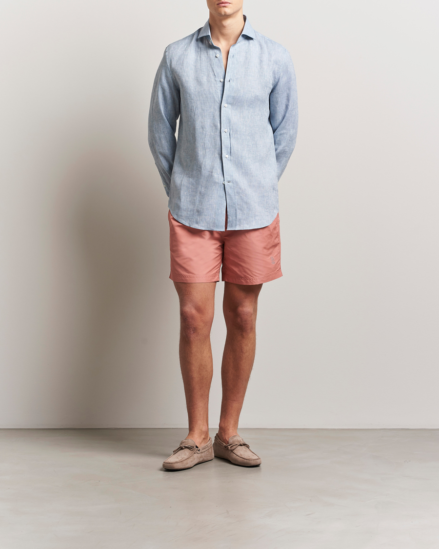 Uomini | Costumi da bagno | Brunello Cucinelli | Nylon Swim Trunks Dusty Red