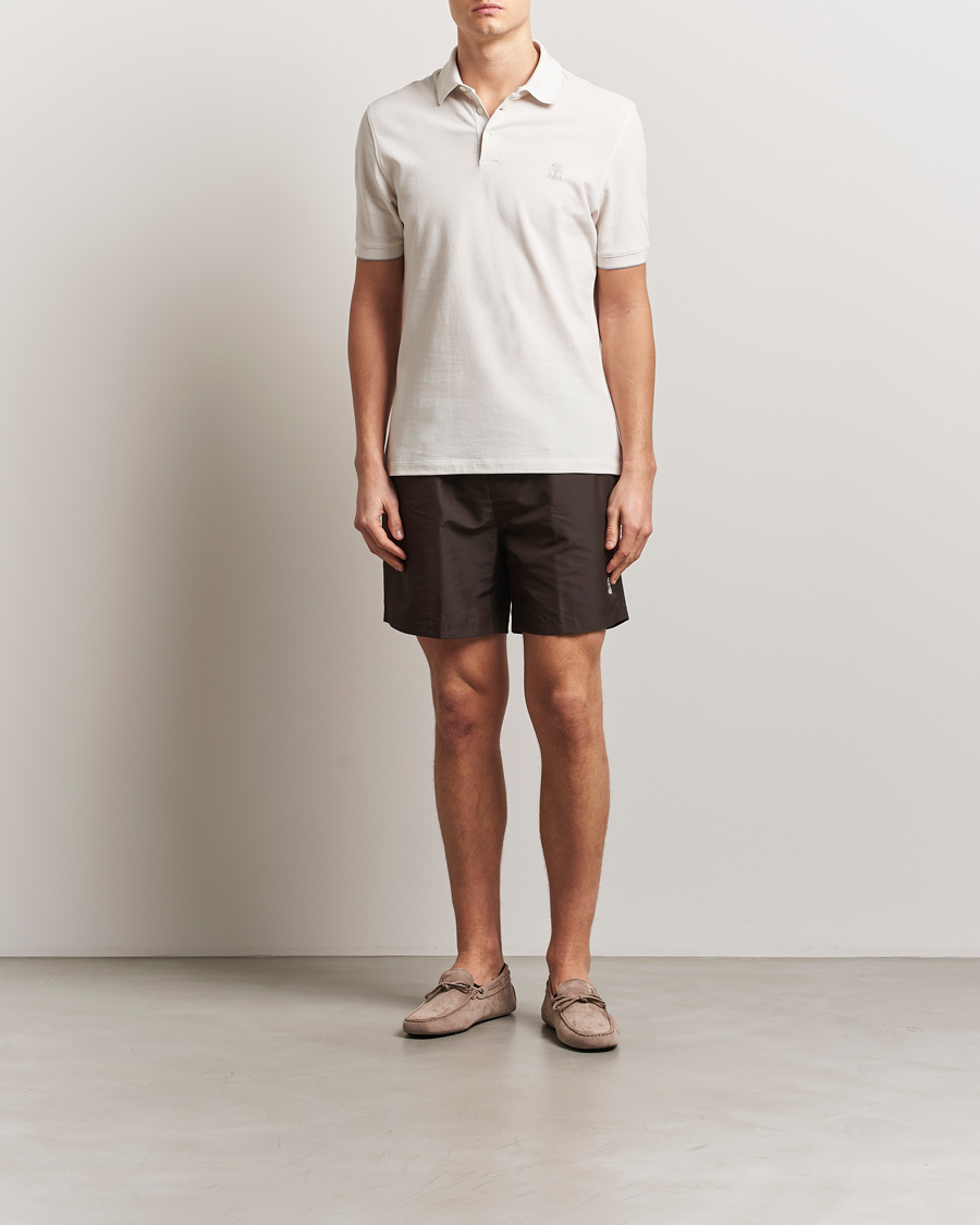 Uomini | Costumi da bagno | Brunello Cucinelli | Nylon Swim Trunks Dark Brown
