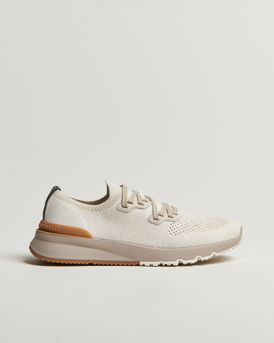 Uomini | Brunello Cucinelli Mesh Running Sneakers Beige | Brunello Cucinelli | Mesh Running Sneakers Beige