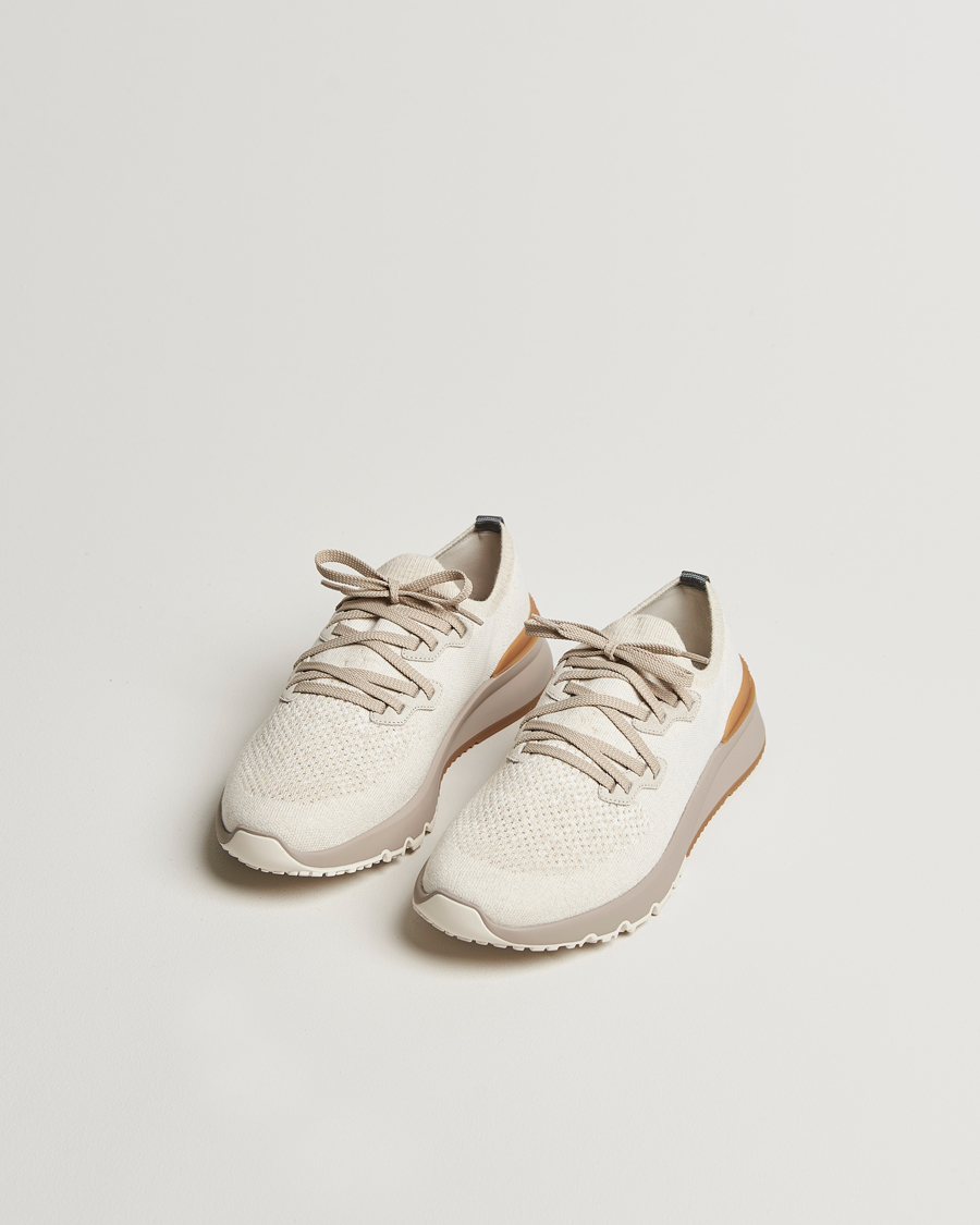 Uomini | Brunello Cucinelli Mesh Running Sneakers Beige | Brunello Cucinelli | Mesh Running Sneakers Beige