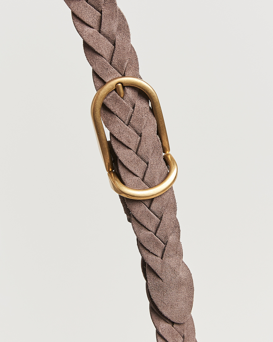 Uomini | Brunello Cucinelli Braided Belt Brown Suede | Brunello Cucinelli | Braided Belt Brown Suede