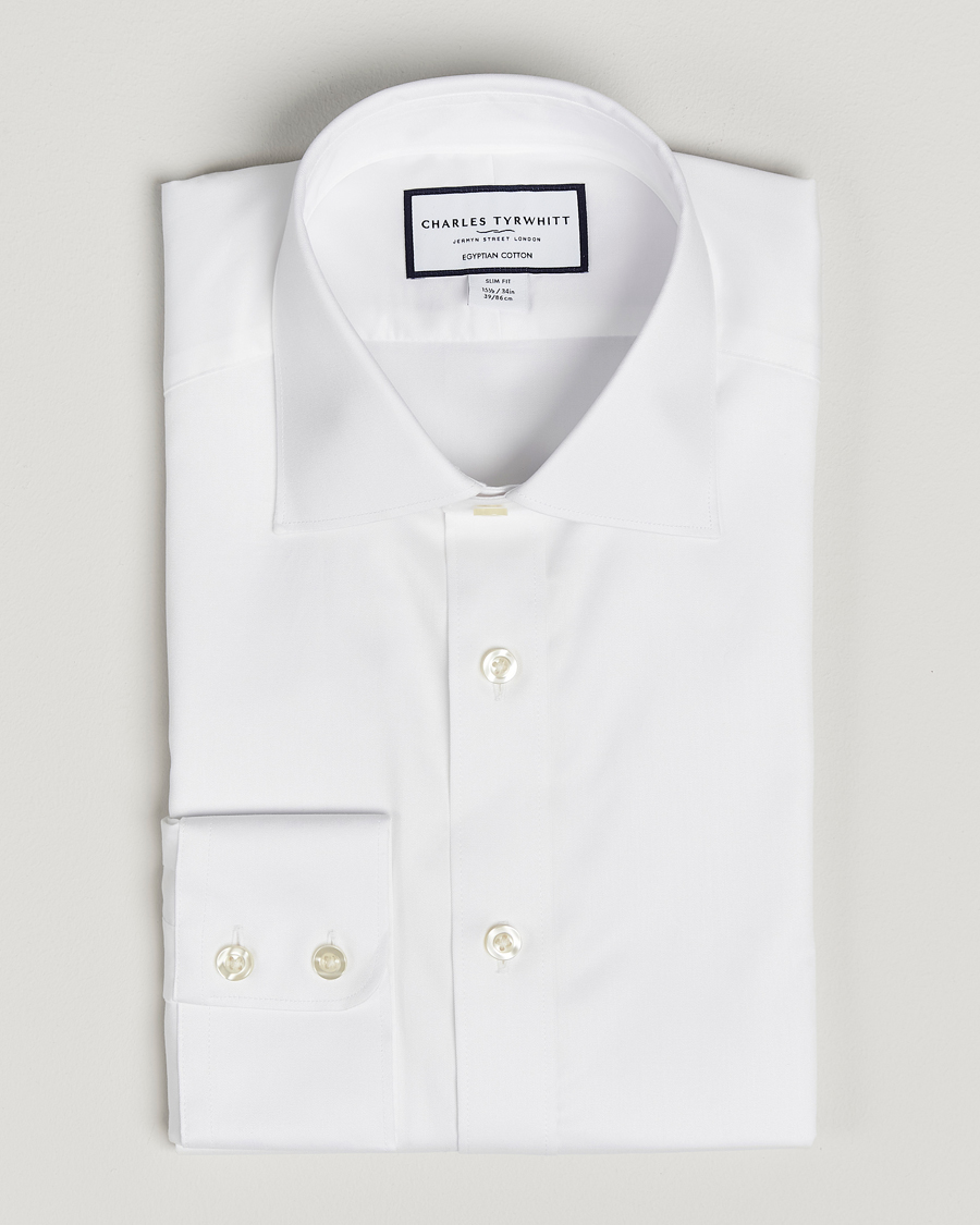 Uomini | Camicie | Charles Tyrwhitt | Egyptian Cotton Twill Shirt White