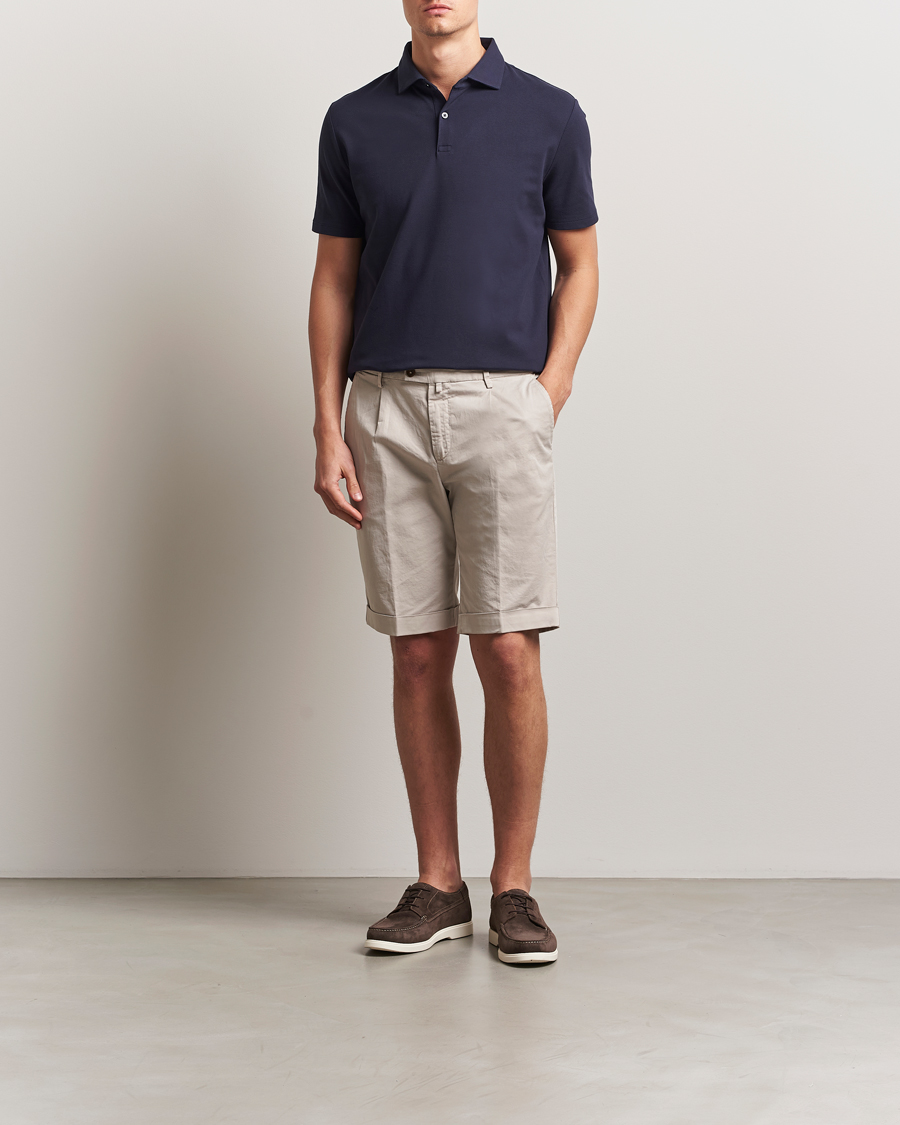 Uomini | Polo | Charles Tyrwhitt | Short Sleeve Cotton Pique Polo Navy