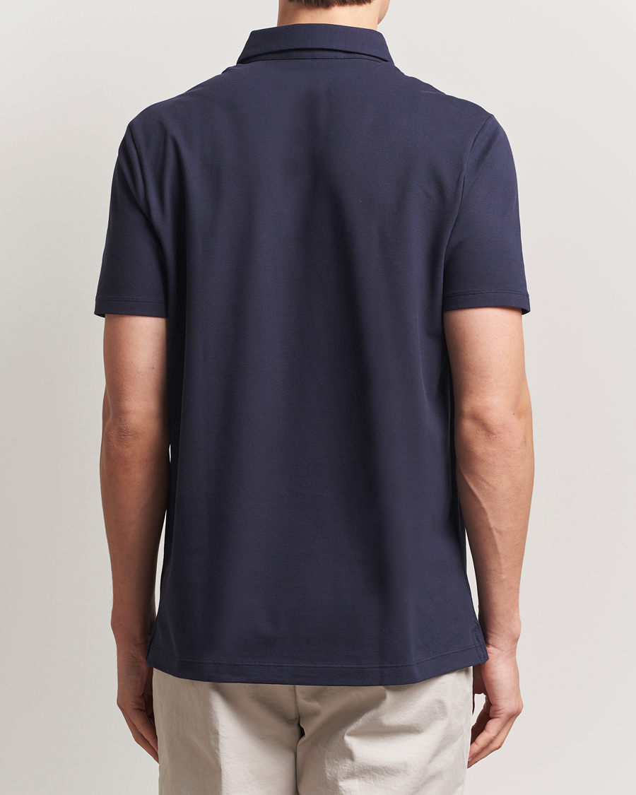 Uomini | Polo | Charles Tyrwhitt | Short Sleeve Cotton Pique Polo Navy