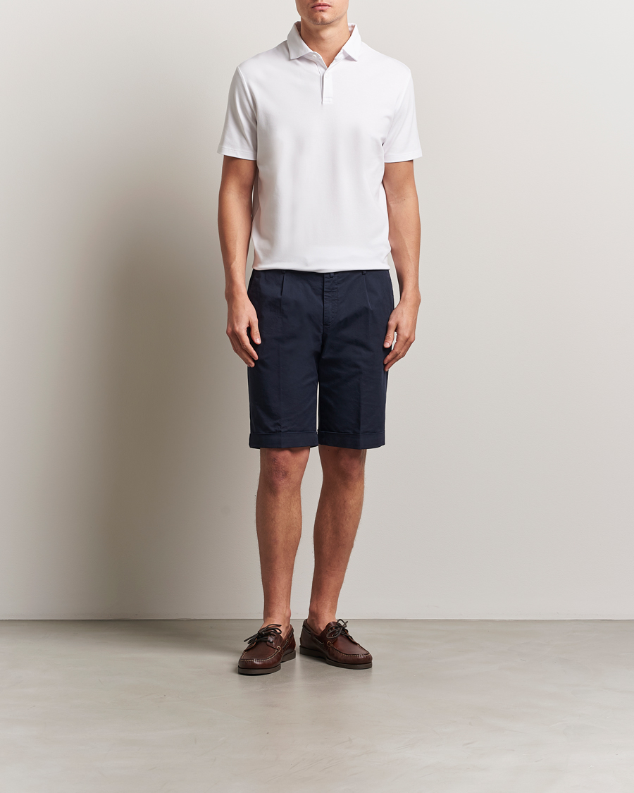 Uomini | Polo | Charles Tyrwhitt | Short Sleeve Cotton Pique Polo White