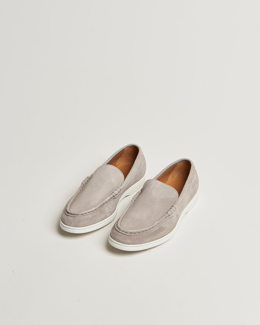 Uomini | Mocassini | Charles Tyrwhitt | Suede Slip On Loafers Light Grey