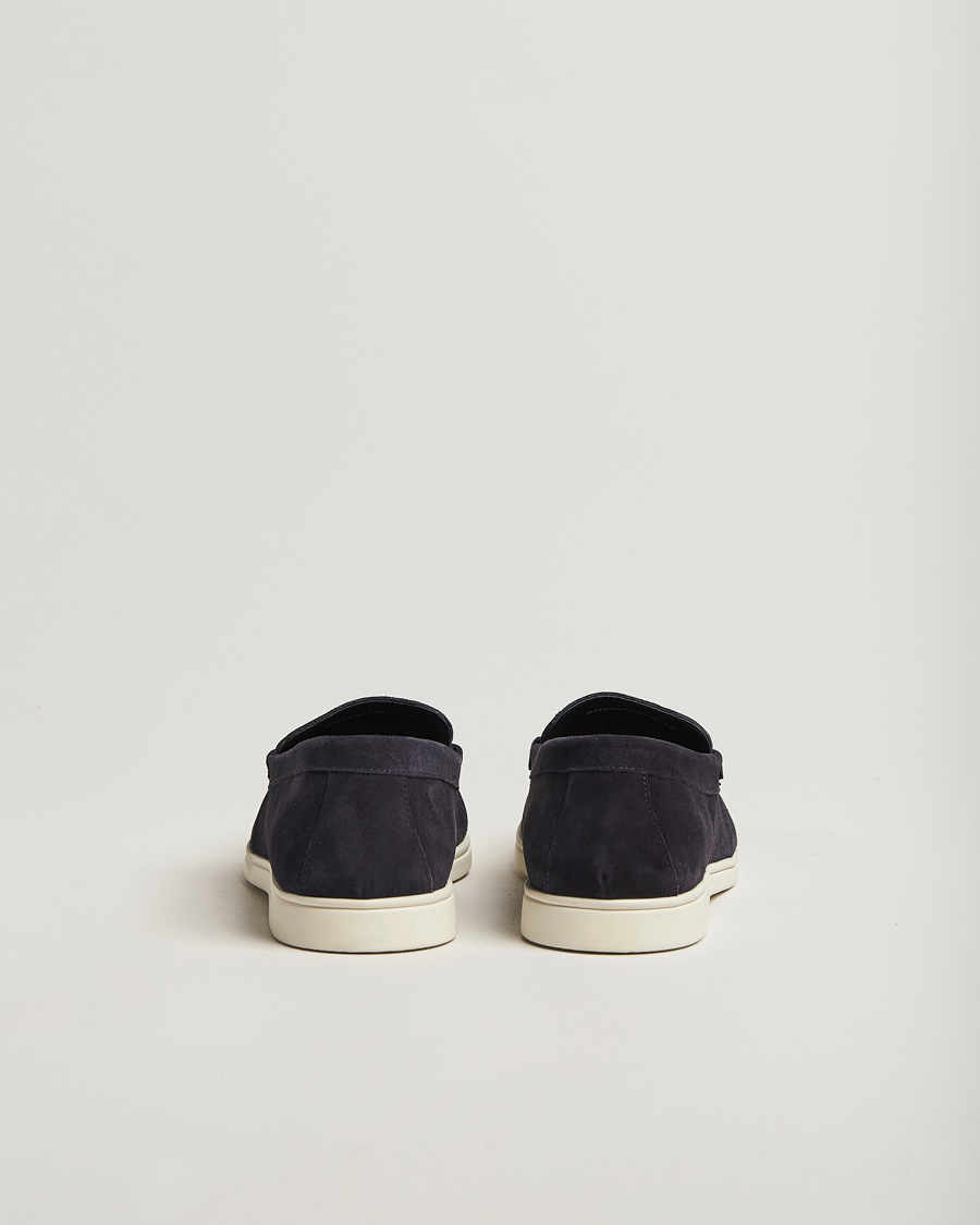 Uomini | Mocassini | Charles Tyrwhitt | Suede Slip On Loafers Navy