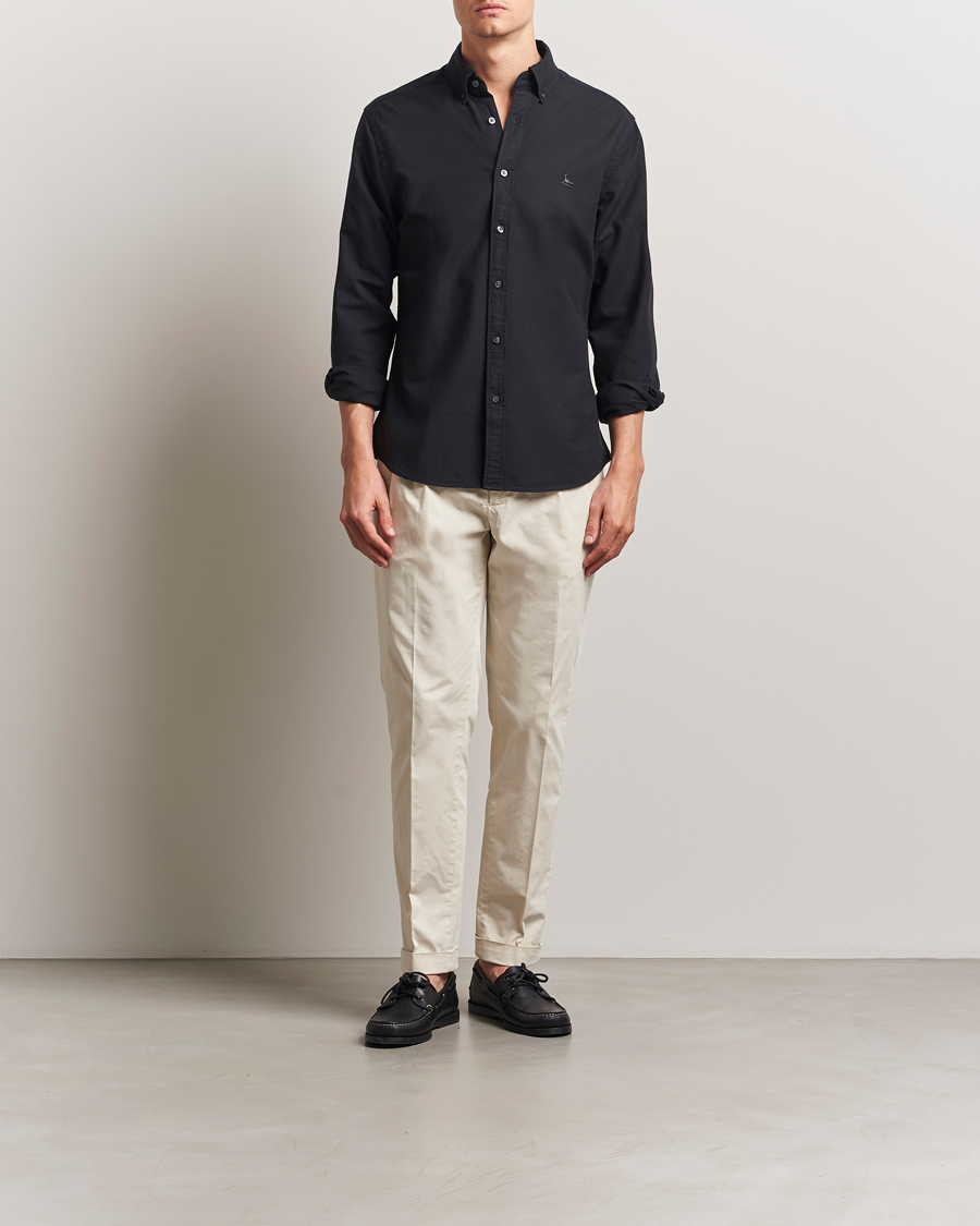 Uomini | Camicie | Charles Tyrwhitt | Button Down Stretch Oxford Shirt Black