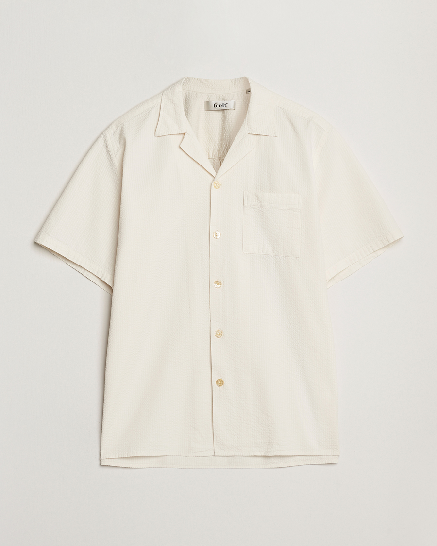 Uomini | Camicie | Forét | Hush Short Sleeve Seersucker Shirt Cloud
