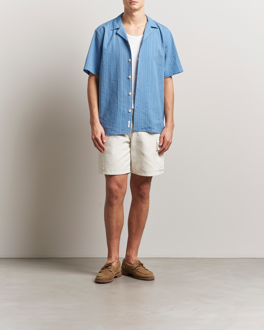 Uomini | Camicie | Forét | Peer Short Sleeve Shirt Blue