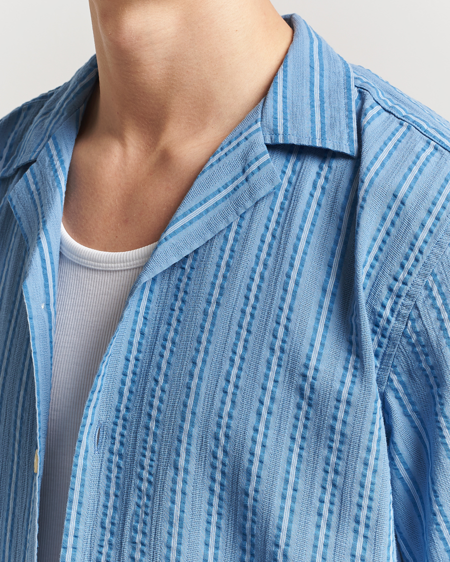 Uomini | Camicie | Forét | Peer Short Sleeve Shirt Blue