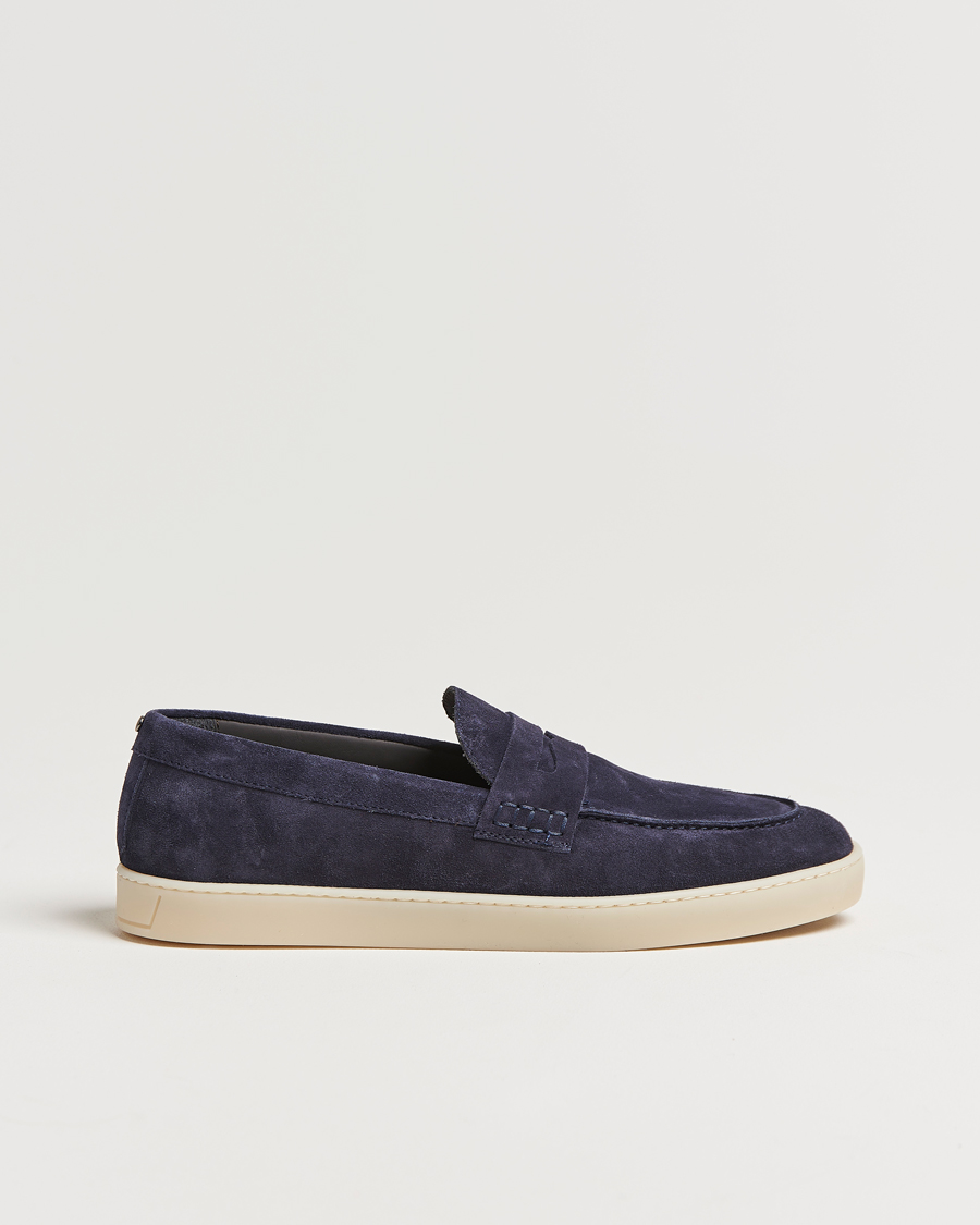 Uomini | Canali Summer Loafers Navy | Canali | Summer Loafers Navy