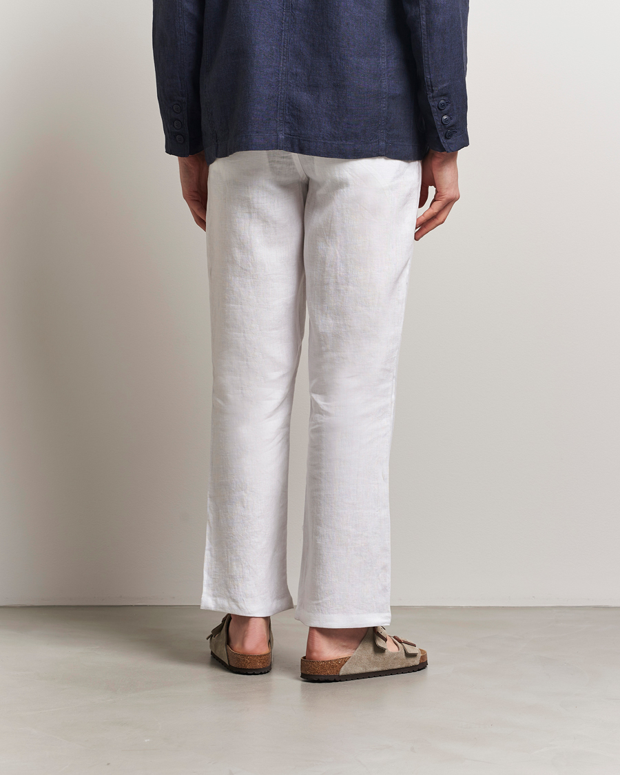 Uomini | Pantaloni | KnowledgeCotton Apparel | Loose Linen Pants Bright White