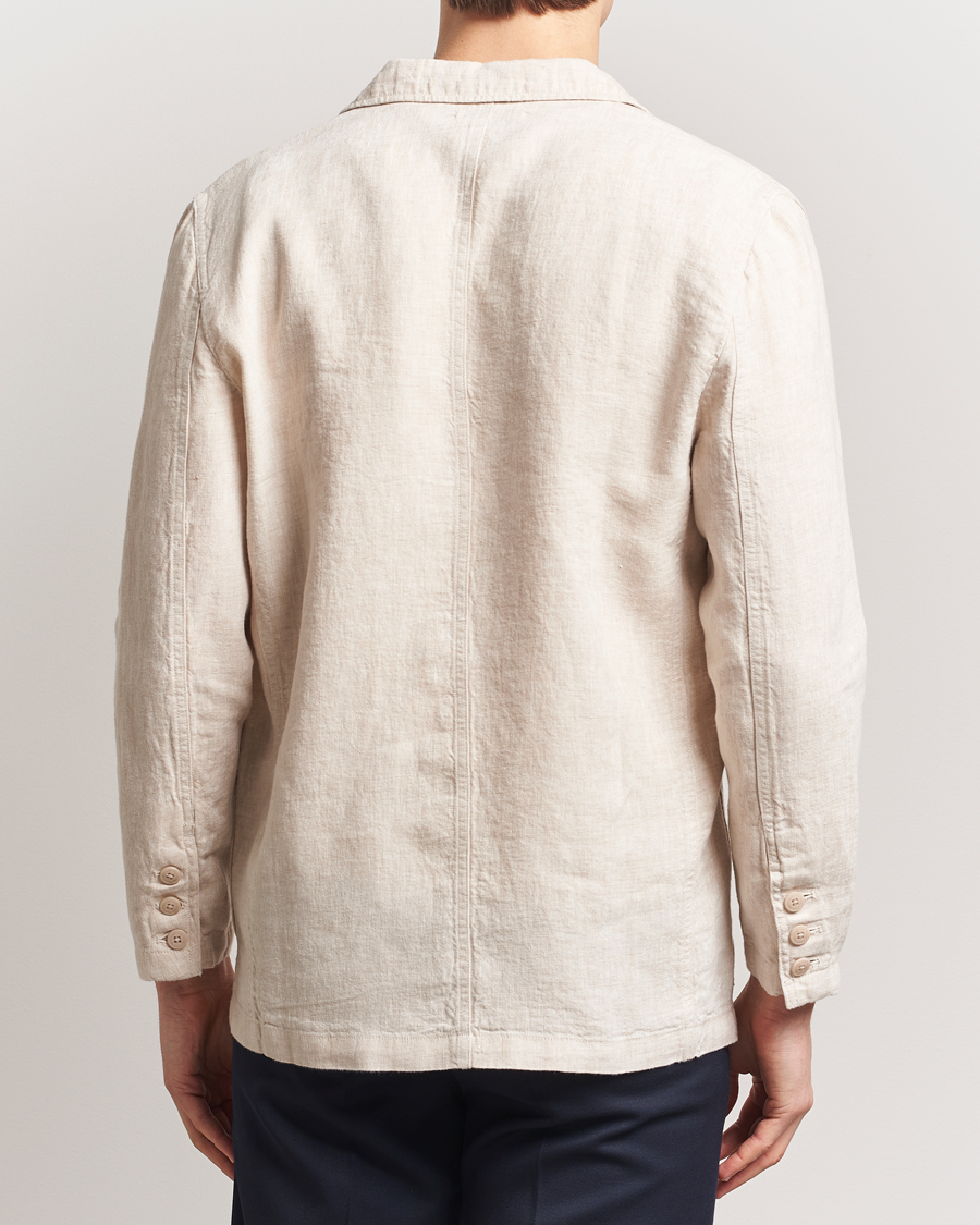 Uomini | Blazers | KnowledgeCotton Apparel | Linen Blazer Light Feather Grey