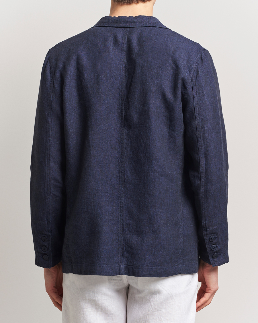 Uomini | Blazers | KnowledgeCotton Apparel | Linen Blazer Total Eclipse