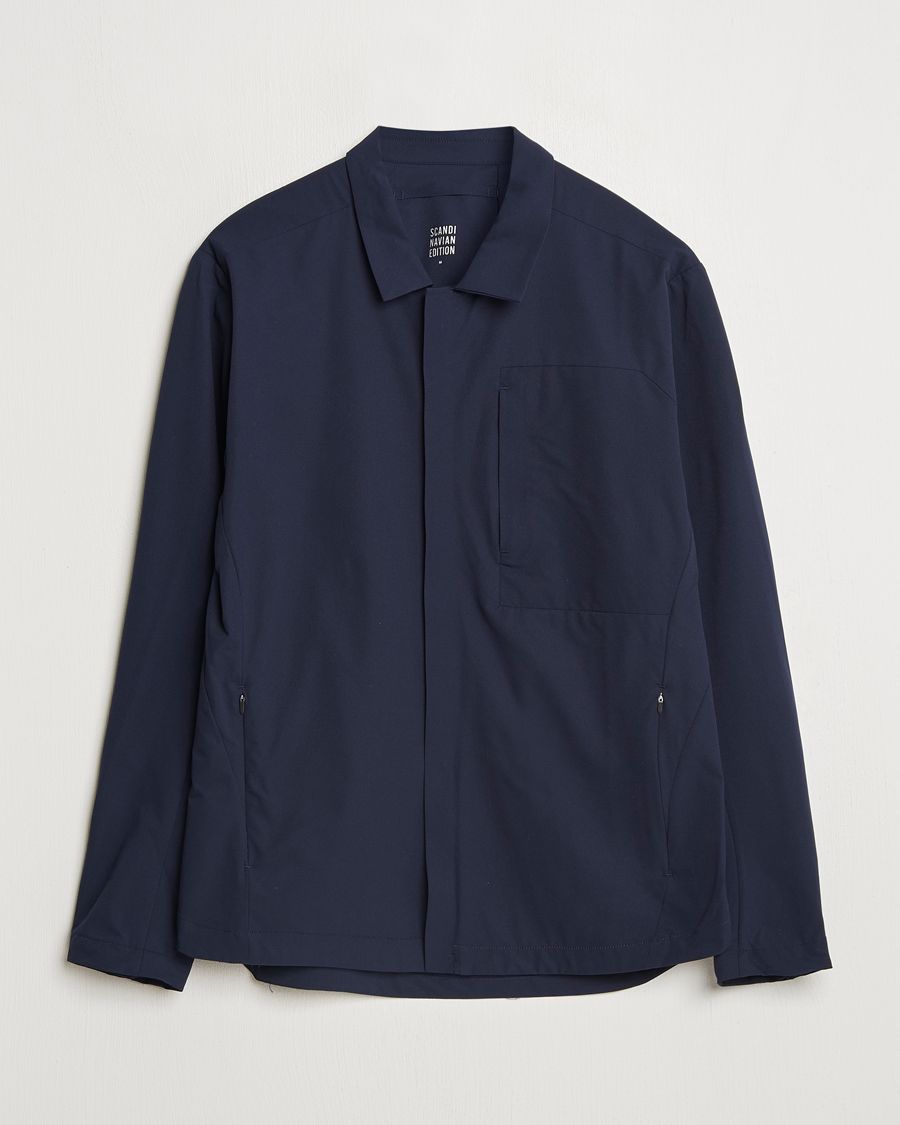 Uomini | Giacche | Scandinavian Edition | Merge II Stretch Shirt Jacket Navy Blue