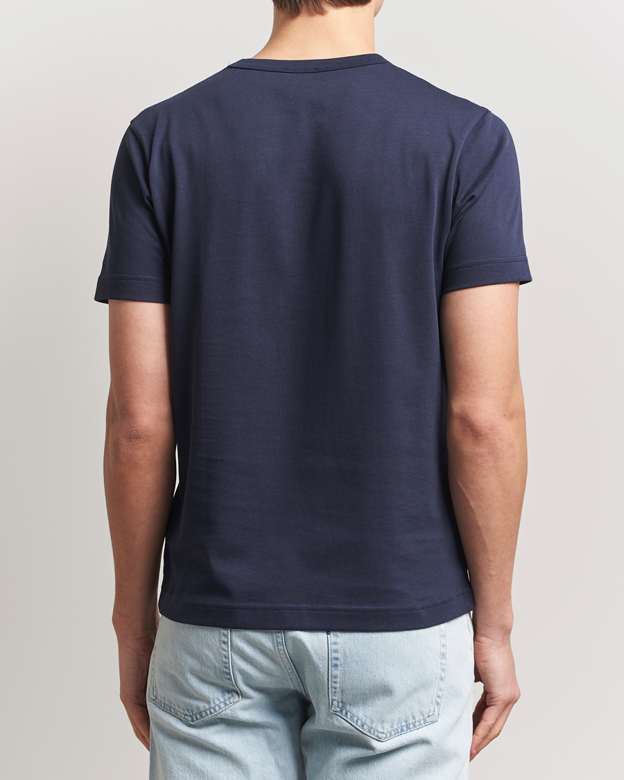 Uomini | T-shirt | Sunspel | Single Jersey Supima Cotton T-Shirt Navy