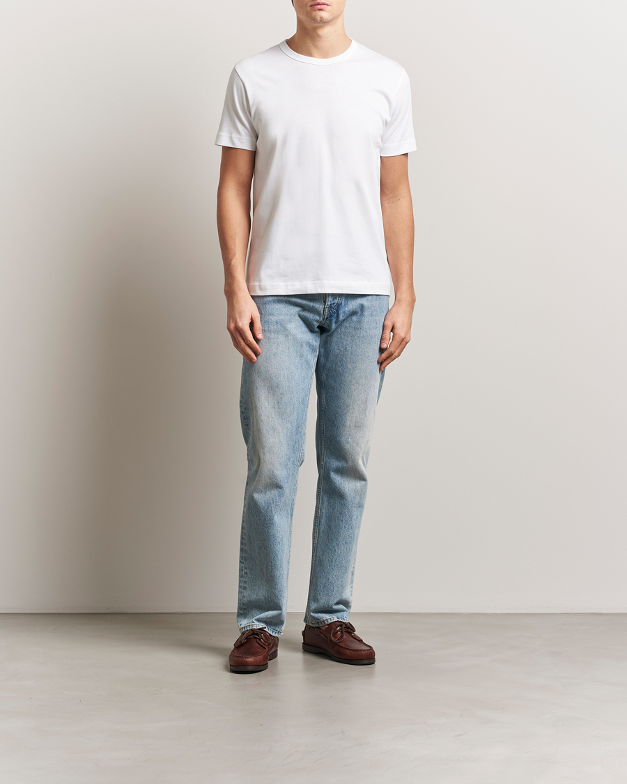 Uomini | T-shirt | Sunspel | Single Jersey Supima Cotton T-Shirt White