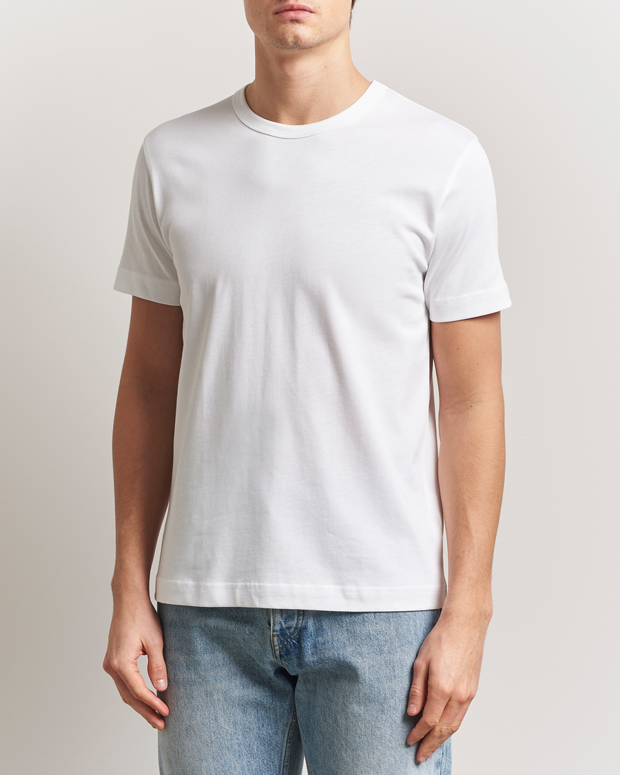 Uomini | T-shirt | Sunspel | Single Jersey Supima Cotton T-Shirt White