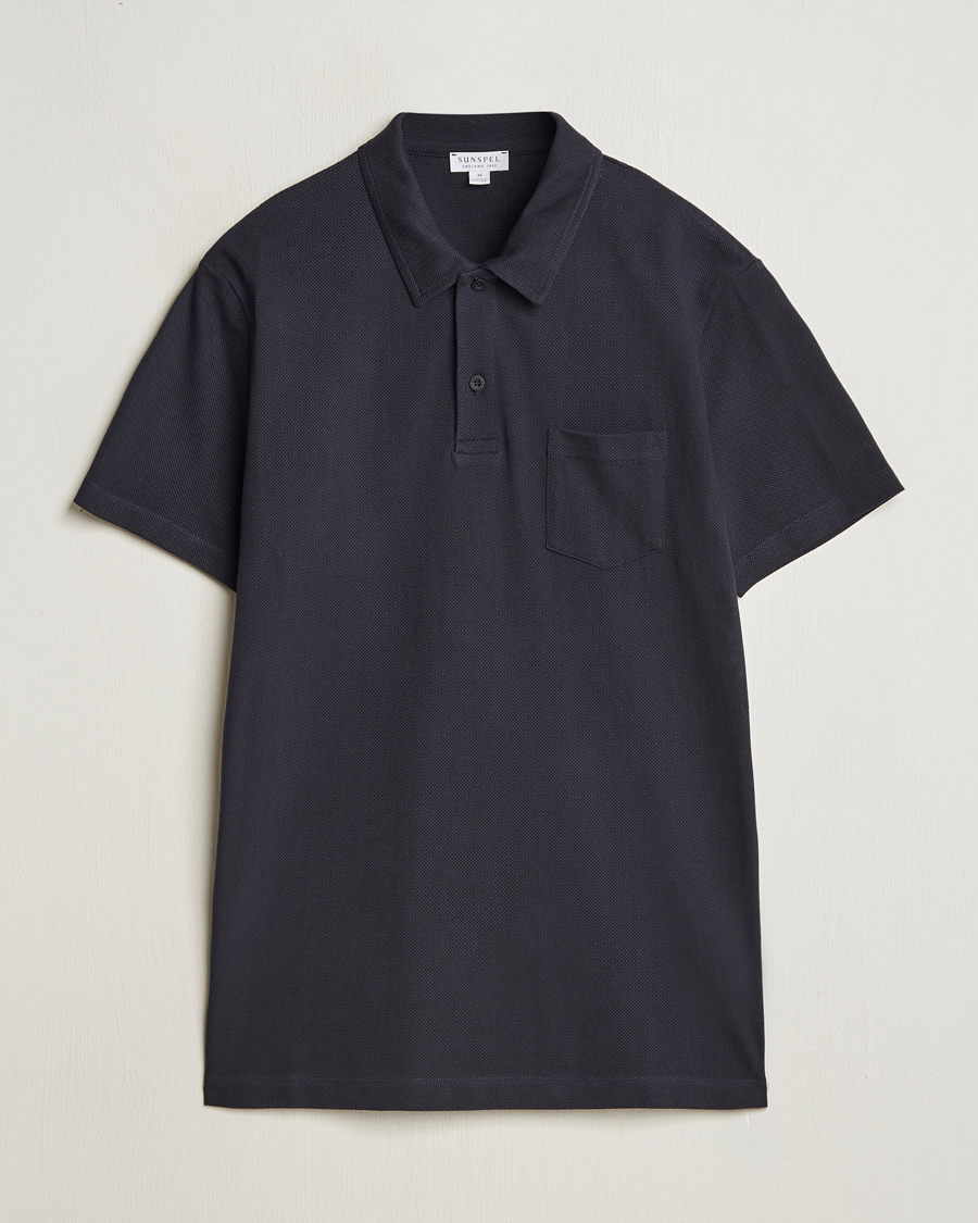 Uomini | Polo | Sunspel | Riviera Polo Shirt Midnight Navy