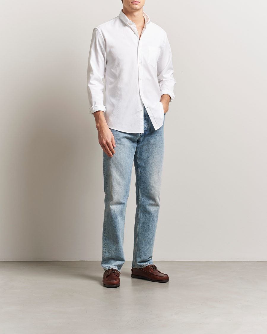 Uomini | Camicie | Sunspel | Oxford Button Down Shirt White