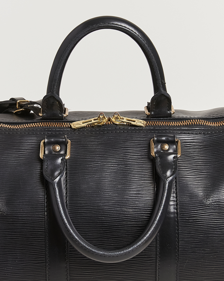 Uomini | Louis Vuitton Pre-Owned Keepall 45 Epi Leather Bag Black | Louis Vuitton Pre-Owned | Keepall 45 Epi Leather Bag Black