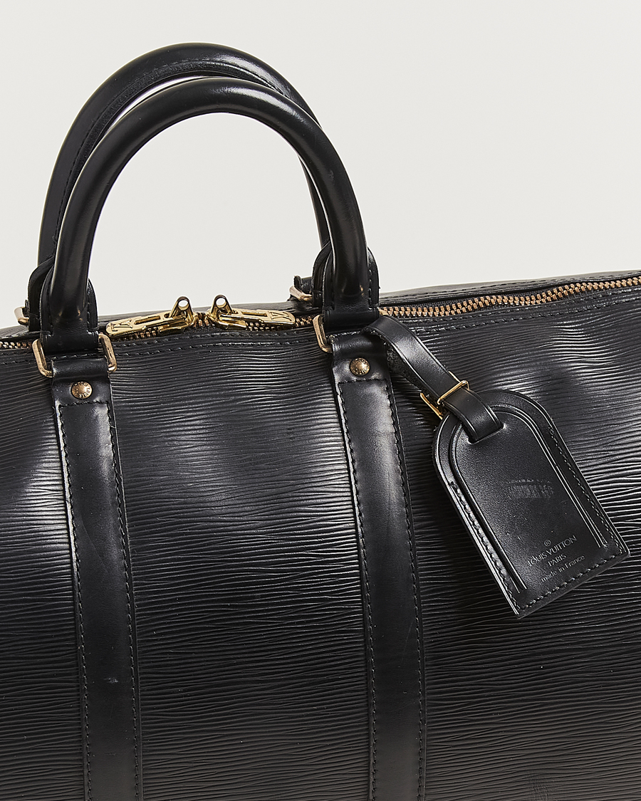 Uomini | Louis Vuitton Pre-Owned Keepall 45 Epi Leather Bag Black | Louis Vuitton Pre-Owned | Keepall 45 Epi Leather Bag Black