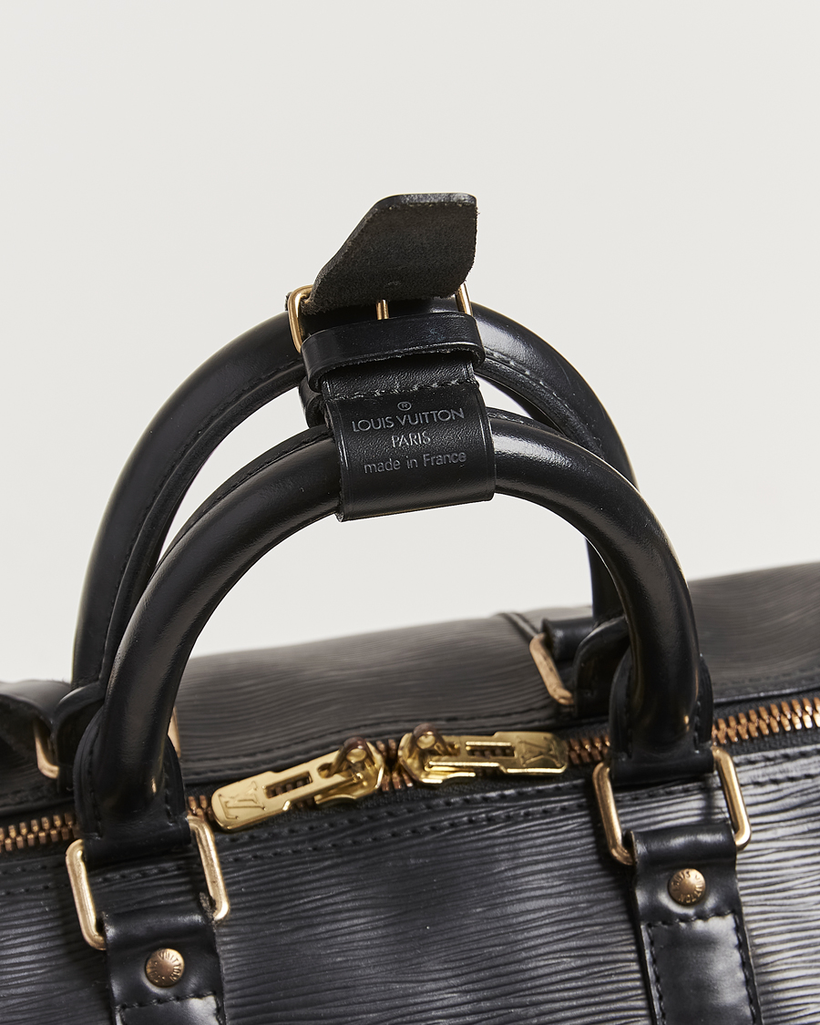 Uomini | Louis Vuitton Pre-Owned Keepall 45 Epi Leather Bag Black | Louis Vuitton Pre-Owned | Keepall 45 Epi Leather Bag Black