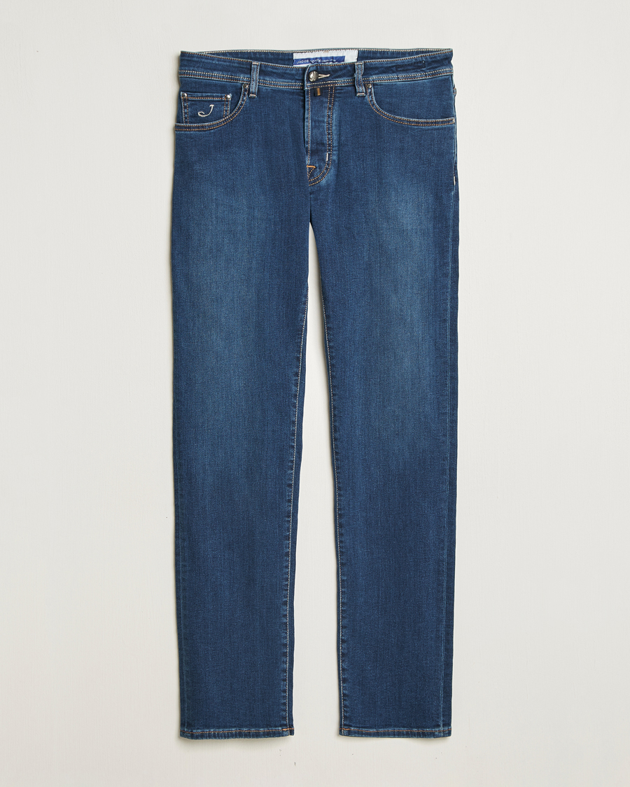 Uomini | Jeans | Jacob Cohën | Bard Slim Fit Stretch Jeans Dark Blue Wash