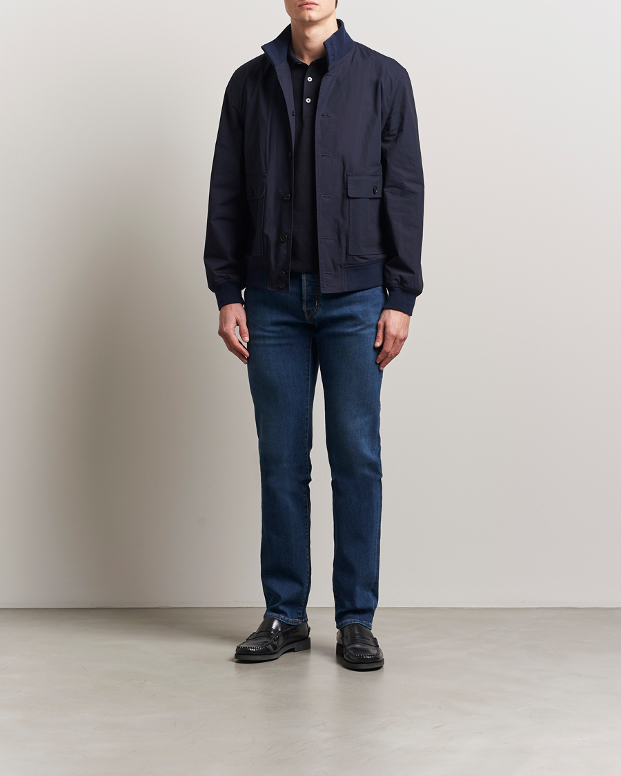 Uomini | Jeans | Jacob Cohën | Bard Slim Fit Stretch Jeans Dark Blue Wash