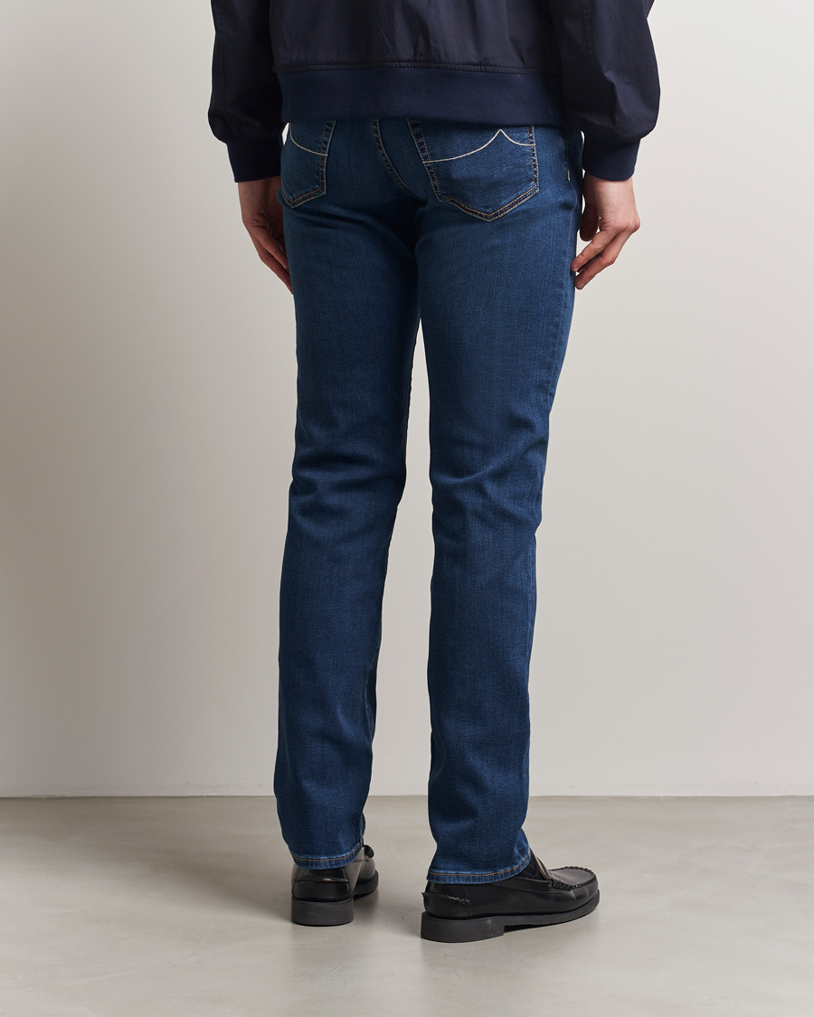 Uomini | Jeans | Jacob Cohën | Bard Slim Fit Stretch Jeans Dark Blue Wash