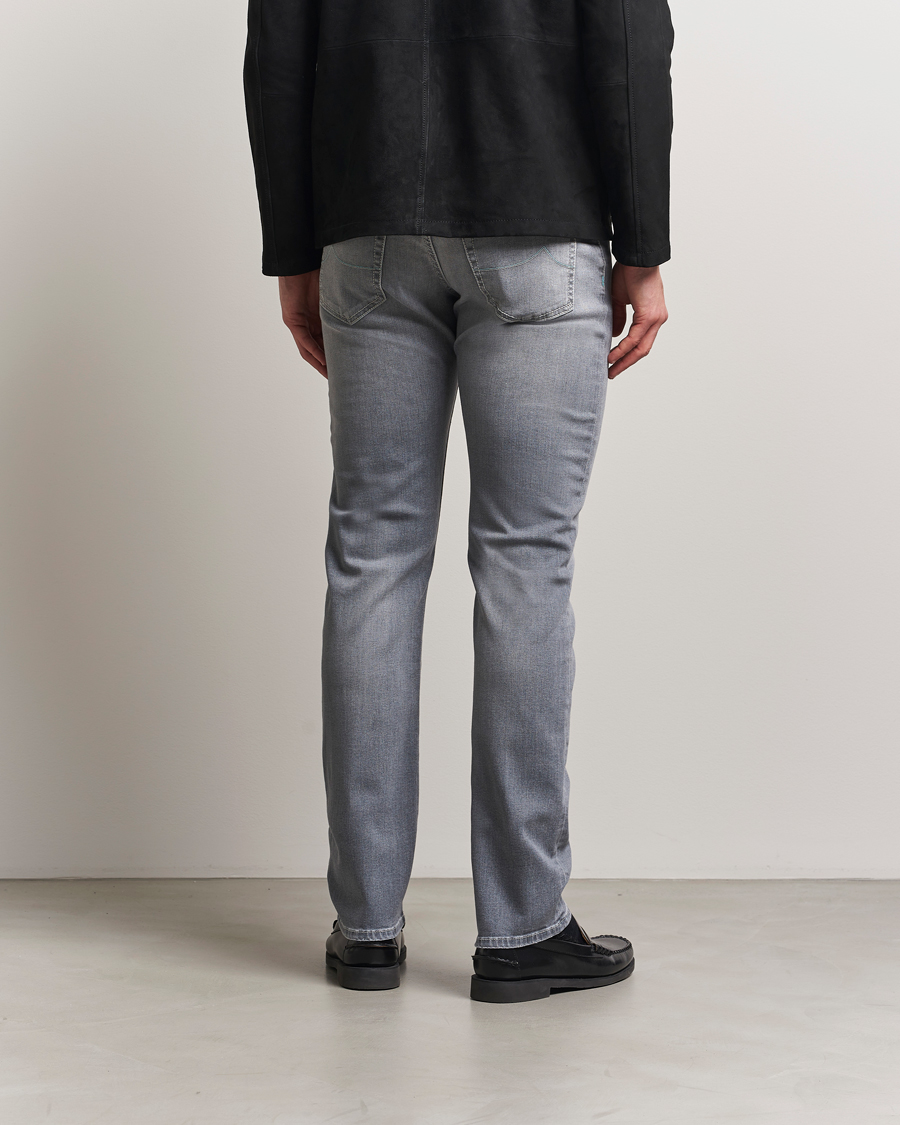 Uomini | Jeans | Jacob Cohën | Nick Slim Fit Stretch Jeans Light Grey