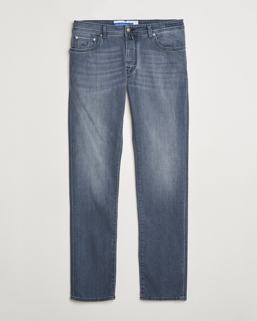 Uomini | Jeans | Jacob Cohën | Bard Slim Fit Stretch Jeans Mid Grey