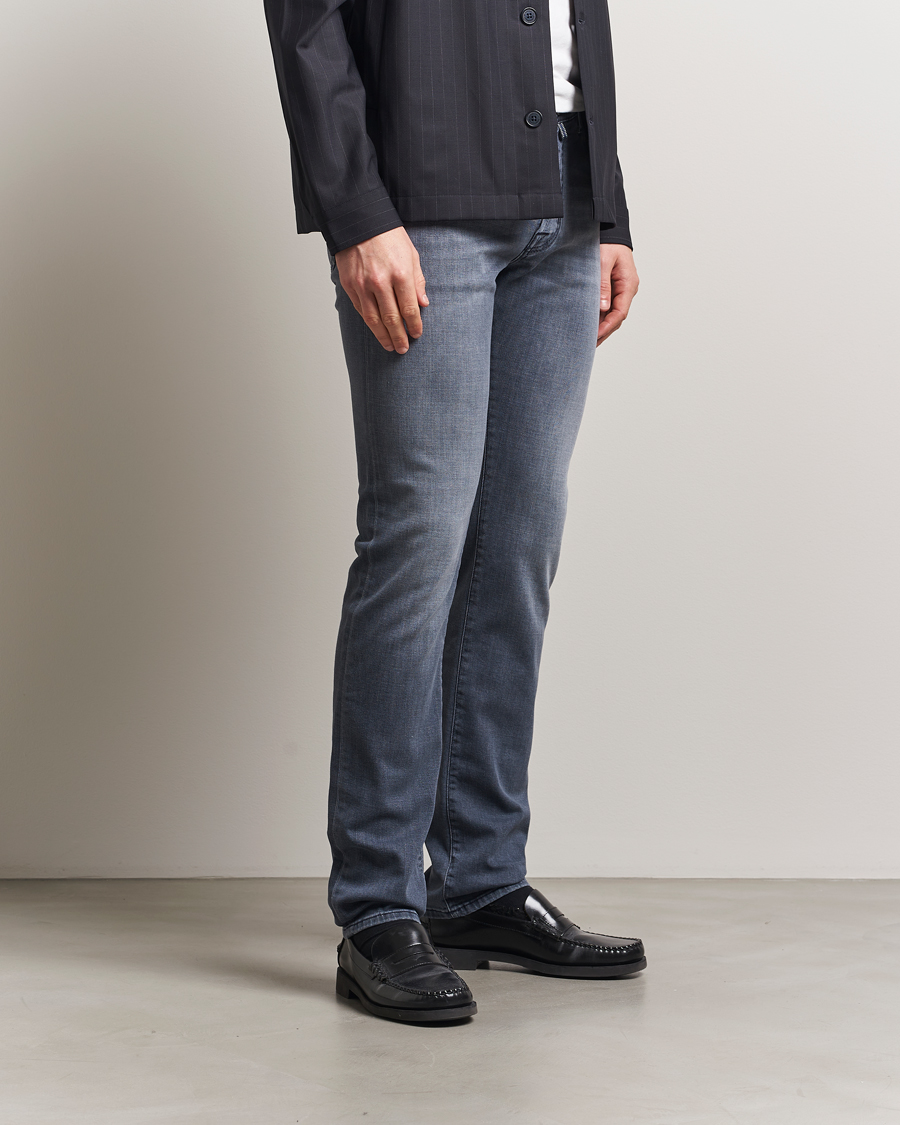 Uomini | Jeans | Jacob Cohën | Bard Slim Fit Stretch Jeans Mid Grey
