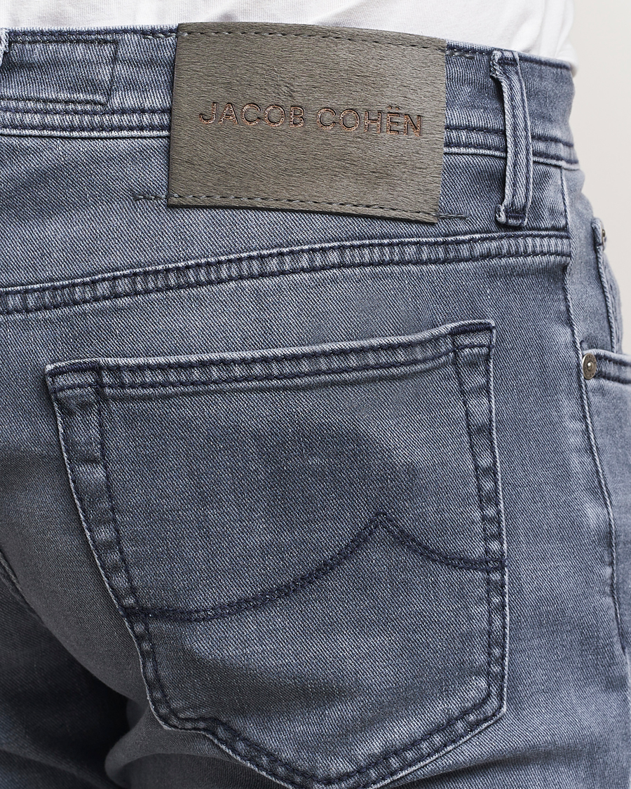Uomini | Jeans | Jacob Cohën | Bard Slim Fit Stretch Jeans Mid Grey