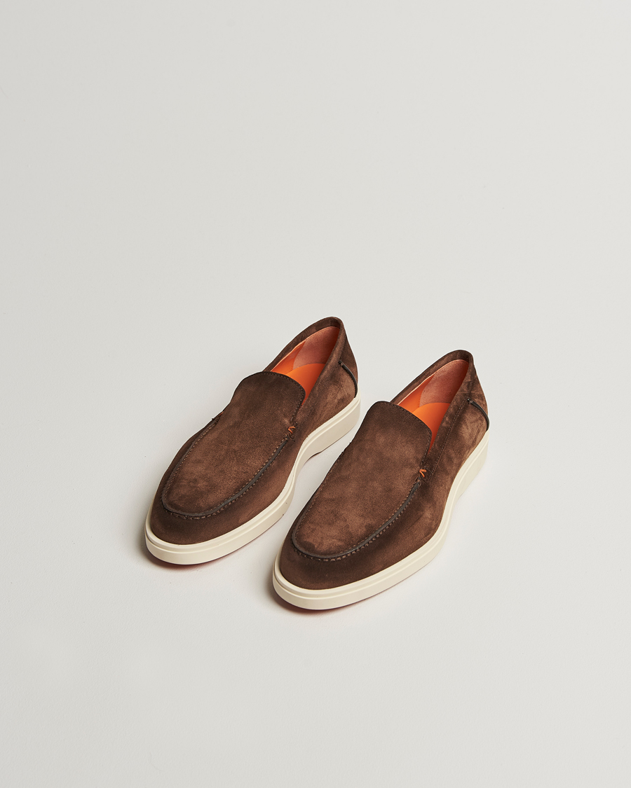 Uomini | Mocassini | Santoni | Detroit Loafer Brown Suede